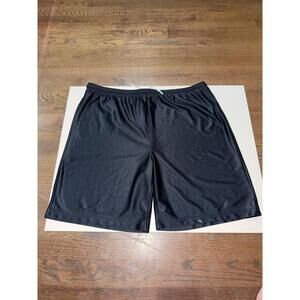 Wilson Black Silky Shiny Dazzle Athletic Shorts Mens LG Vintage Y2K 90s Rare